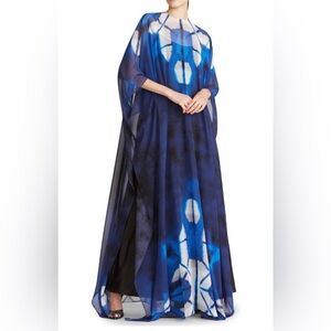 Halston x Netflix Else Dye Tied Chiffon Caftan